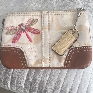Coach dragonfly coin purse